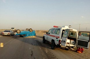 حادثه سقوط خودرو با 5 کشته ومصدوم در محور هراز
